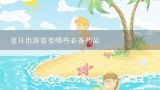 夏日出游需要哪些必备药品,夏日出游需要带什么必备品？