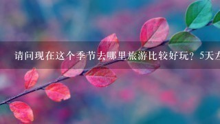 请问现在这个季节去哪里旅游比较好玩？5天左右，可以乘飞机？