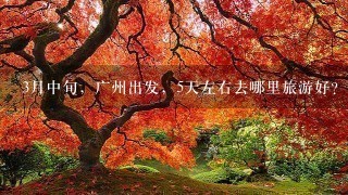 3月中旬，广州出发，5天左右去哪里旅游好？