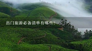 出门旅游必备清单有哪些?