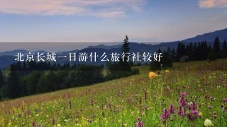 北京长城1日游什么旅行社较好