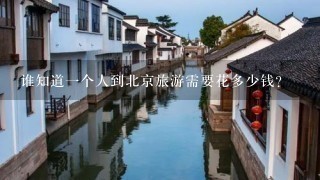 谁知道1个人到北京旅游需要花多少钱？