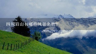 4川眉山有哪些风景名胜？