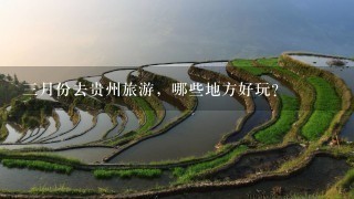 3月份去贵州旅游，哪些地方好玩？