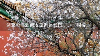 湖北十堰到西安旅游路线图。1周游。