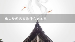 出去旅游需要带什么必备品