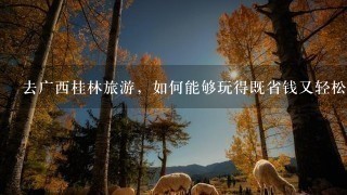 去广西桂林旅游，如何能够玩得既省钱又轻松？