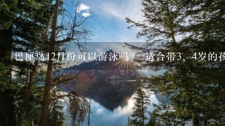 巴厘岛12月份可以游泳吗？ 适合带<br/>3、4岁的孩子去那里玩吗？