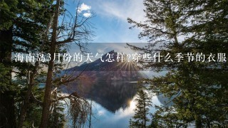 海南岛3月份的天气怎样?穿些什么季节的衣服比较合适呢？