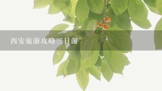 西安旅游攻略3日游