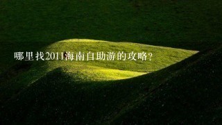 哪里找2011海南自助游的攻略？