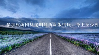 参加旅游团从昆明到西双版纳玩，身上至少要带多少钱才够