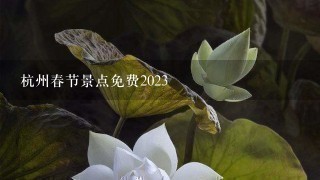 杭州春节景点免费2023