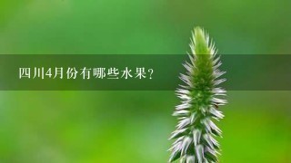 4川4月份有哪些水果?