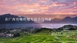 在广西有哪些地方适合自驾游？