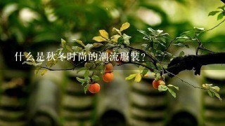 什么是秋冬时尚的潮流服装?