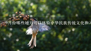 9月份哪些地方可以体验中华民族传统文化和习俗的传统活动?